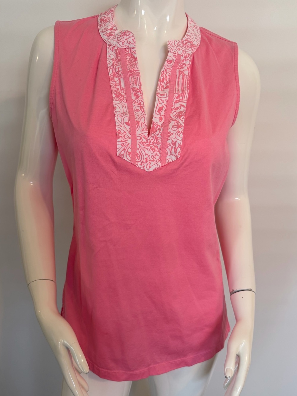 Lilly Pulitzer Jubilee Terrace Top Solid in Flamingo pin Medium